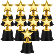Star Trophy Kids Competition Award Plastic Prizes for Cup Mini Gifts Funny Adults Student Miniature Toy 9 Pcs