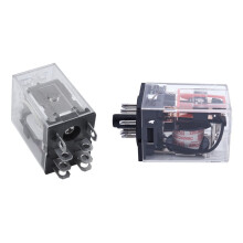 DC12V spoel 10A 240VAC 28VDC DPDT elektromagnetisch relais JQX-13F2Z & AC220V/230V spoelspanning PCB-vermogensrelais 8 pinnen