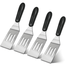 4 Mini-Spatel aus Edelstahl für Brownies, Kekse, Kuchen, Sandwiches, Eier (4)
