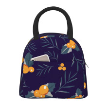 MGEZCOO Große isolierte Lunchtasche mit komfortablem Griff – Vollflächig bedrucktes, wasserdichtes Oxford-Gewebe für Arbeit, Schule und Picknicks