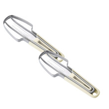 myvepuop2pc Edelstahl-Wassermelonenschneider, Fruchtclip, multifunktionaler Haushalts-Fruchtteiler, Beige, Sonderangebot