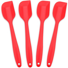 Silikonspatel-Set, 4-teilig, hitzebeständige, antihaftbeschichtete Gummispatel mit Edelstahlkern