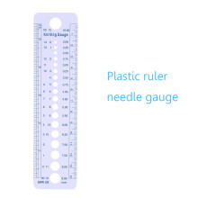 DEWIN Gauge,Plastic Knitting Needle Gauge Ruler Inch cm Sewing Tools US UK Sizer Gauge 2-10mm