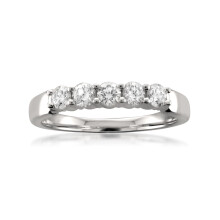 1/2 Karat TW 5-Stein-Runddiamant Platin-Braut-Ehering