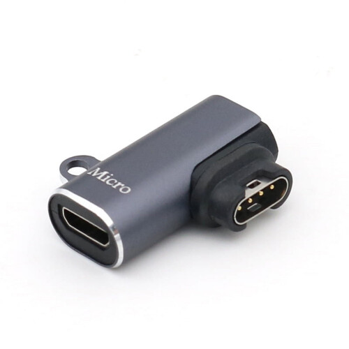 BOFEER Typ-C/8-stifts/Micro USB-laddningsadapter med hål för snodd, stöder dataöverföring för kompatibel med Garmin Venu2