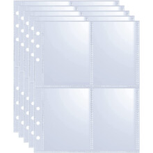 WOVTE80Pack640PocketsFundas para tarjetas de 2.5x3.5", protector de páginas de 4 bolsillos, hojas ultratransparentes para photocards de Kpop para