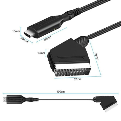 Μετατροπέας Scart σε HDMI - 1080P, Προσαρμογέας Scart σε HDMI "όλα σε ένα"_ryy 1