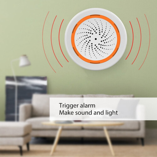 Tuya ZigBee Έξυπνη Σειρήνα Συναγερμού Ήχος & Φως Σειρήνα Θερμοκρασία & Υγρασία 2