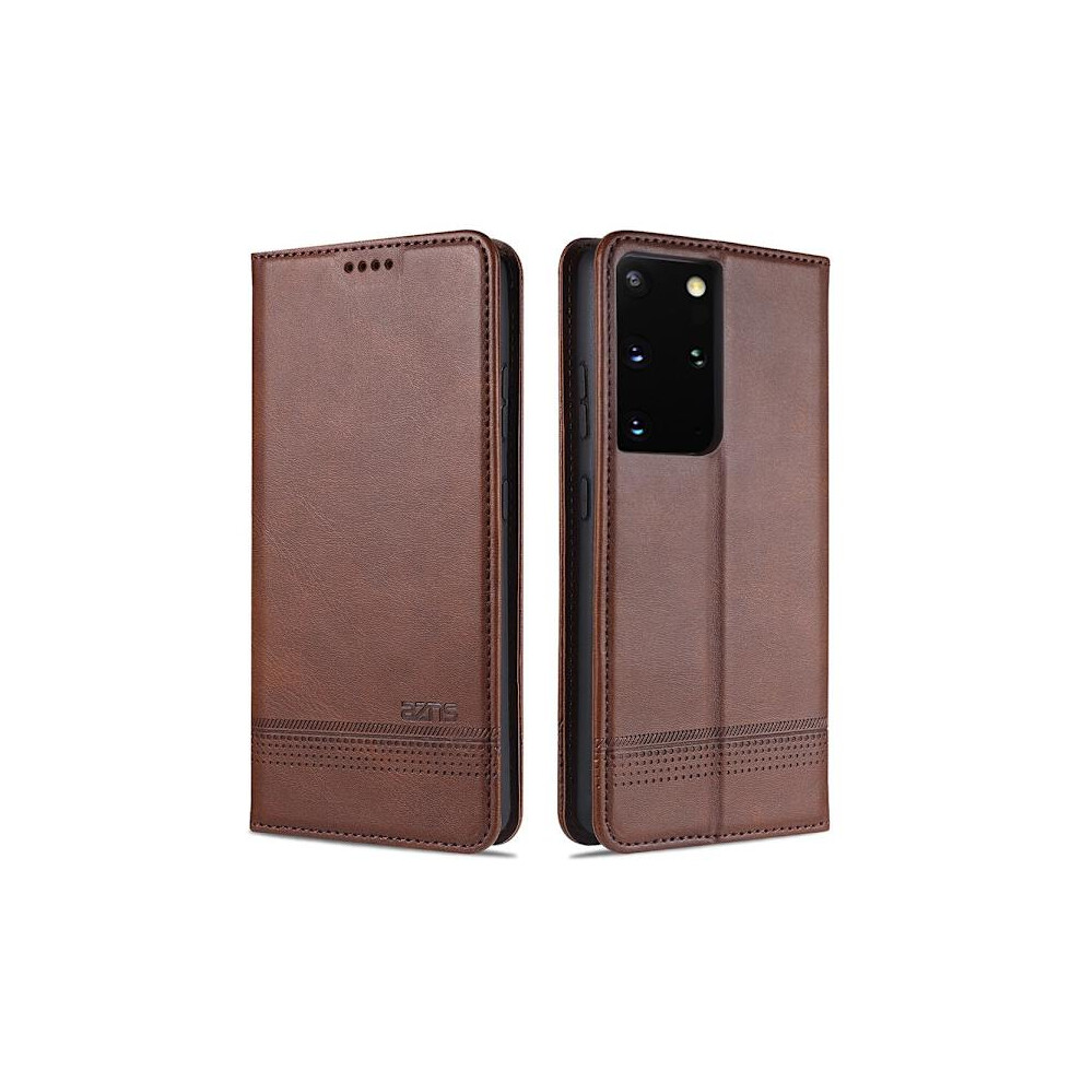 Compatible With Samsung Galaxy S21 Ultra - Practical Stylish Yazunshi Wallet Case Dark Brown 9164030048492