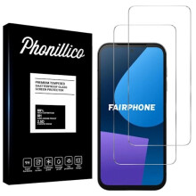 Härdat glasfilm för Fairphone5 [2-pack] Skärmskydd Phonillico Transparent