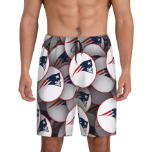 Krótkie spodnie piżamowe dla mężczyzn Patriots z logo drużyny futbolowej na rękawie, idealne na prezenty dla fanów baseballu