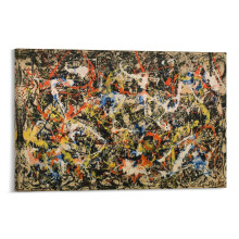 Reproduction abstraite de Jackson Pollock (14) sur toile 40 x 60 cm - Décoration moderne pour la maison, poster pour chambre, cadeau compatible avec