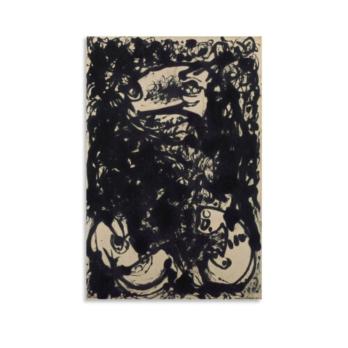 Pôster abstrato de Jackson Pollock, 50x75cm (20x30 polegadas), para decoração de quarto e ambiente estético.