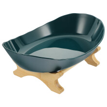 Plato de madera para dulces, bandeja de cerámica para aperitivos, frutero, mostrador de servicio, cerámica decorativa para mesa, cestas de cocina,