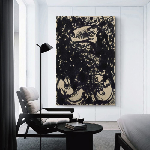 Pôster abstrato de Jackson Pollock, 50x75cm (20x30 polegadas), para decoração de quarto e ambiente estético. 2