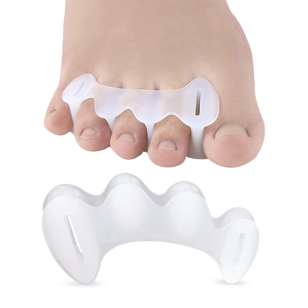 Toe Separators Gel Toe Correctors with Soft Gel Cushioning for Overlapping Toes and Pedicure Use