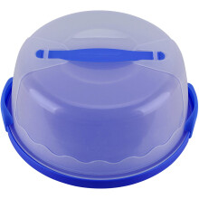 Contenitore portatile per il trasporto e la conservazione di dolci - Cupola traslucida da 26,4 cm, compatibile con torte, cupcake e crostate (blu)