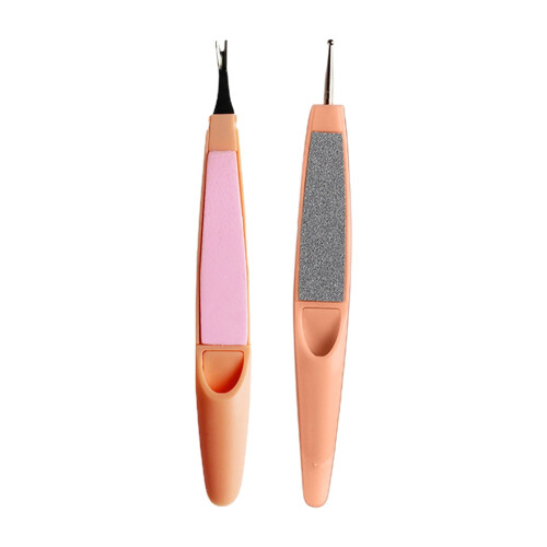 Hesroicy2Pcs Κόφτης Νυχιών Πολυλειτουργικό Κερί Νυχιών Στυλό με Κηλίδες Νεκρού