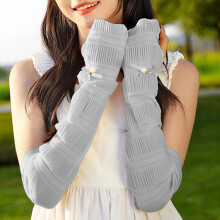 Sommer-Ärmel für Damen, einfarbig, atmungsaktiv, mit Bubble-Eisseide, Sonnenschutz, weiches Mesh-Gewebe, Sonnenschutz für Outdoor-Aktivitäten wie