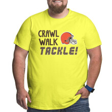 Maglietta sportiva a maniche corte con logo della squadra di football Cle_Browns da uomo, taglie forti, ideale come regalo per gli appassionati di