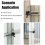 Self-Locking Gate Latch Carbon Steel Post Mounted Fence Gate Latch Heavy Duty Automatic Lever Latch 6