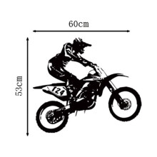 53 cm * 60 cm Motorcykel Motocross vægklistermærker Kunstrum Aftagelige klistermærker Boligindretning
