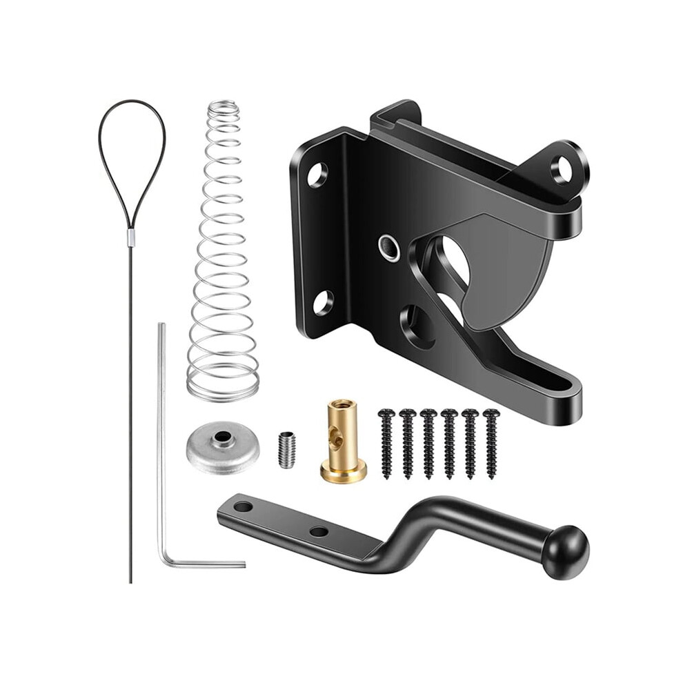 Self-Locking Gate Latch Carbon Steel Post Mounted Fence Gate Latch Heavy Duty Automatic Lever Latch 9395123881706