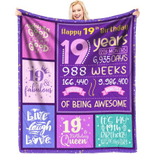 Dárky k 30. narozeninám pro ni - 30Birthday Decorations Deka 60x50 palců, kompatibilní s oslavou Happy30th