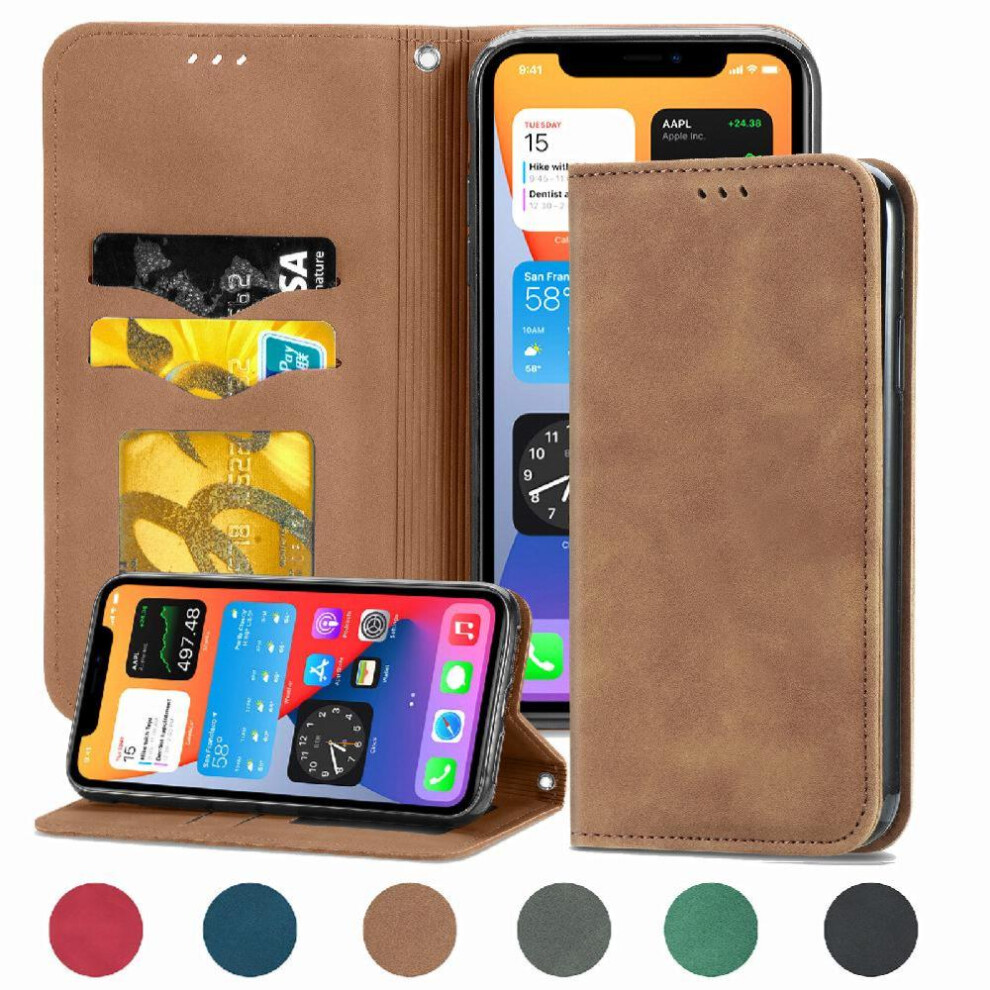 Case For Compatible With Iphone Xr Leather Case Simple Business Wallet Flip Cover Shockproof 9164030321915