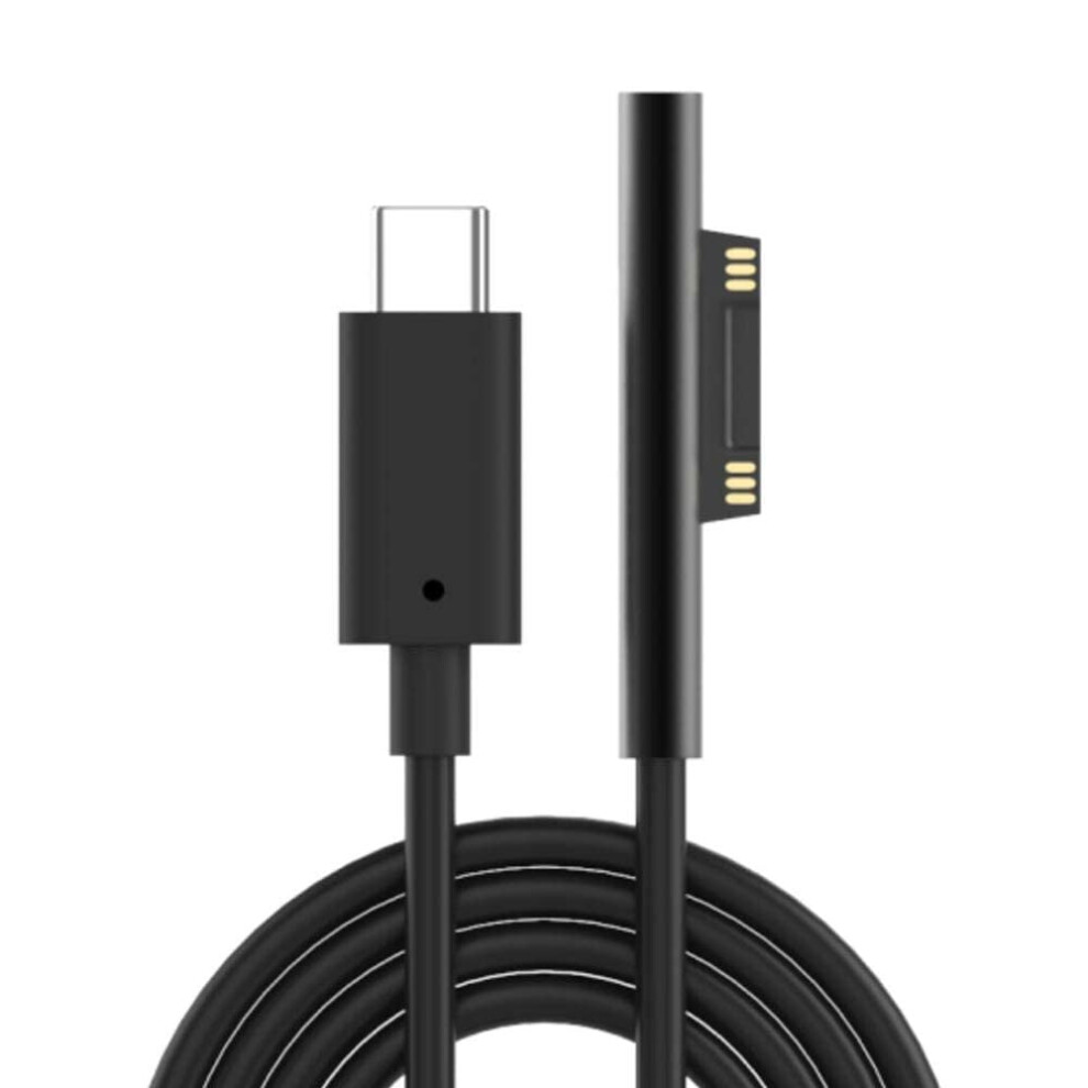 Compatible With Microsoft Surface Connect To Usb-C Pd 15V Charging Cable For Surface Pro Series, Surface Book 9164030322127