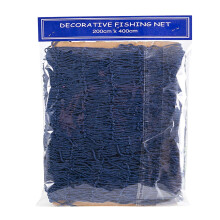 XIUH Home Decoration Hangs Nautical Fishing Net Shell Coastal Design Seaside Wall Hanging Home Party Decoration Cotton Thread (Dark blue)