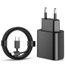 Chargeur rapide 45 W compatible avec Samsung USB-C + câble USB-C de 2 m, noir -AD5-