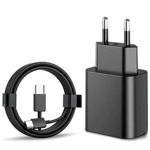 Γρήγορος φορτιστής 45W για συμβατότητα με Samsung USB-C + καλώδιο USB C 2M Μαύρο -AD5-