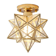 Deckenleuchte Fünfzackiger Stern Deckenleuchte Flur Korridor Balkon Kleine Lampen Eisen Gold A