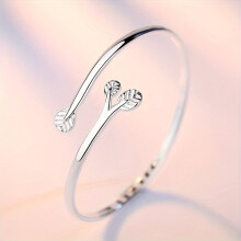 S999Sølvarmbånd Heldkløverarmbånd til kæreste Valentinsdag julegave 25g/0.88oz