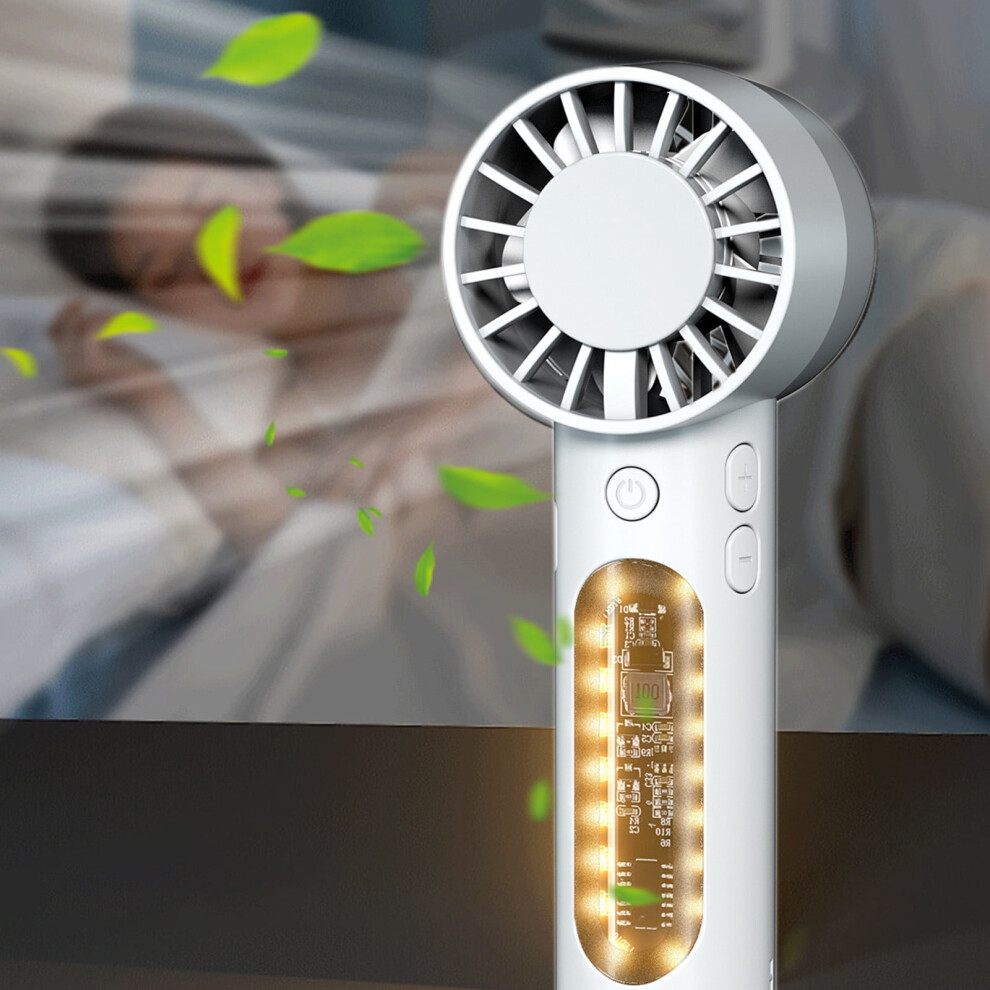 Quinlirra Portable Handheld Fan, Mini Usb Rechargeable Foldable Fan, 3600Mah, 3-15H Runtime, For Indoor Use 9164030325050