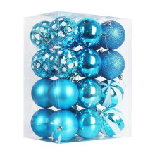 Tahtuvzn kerstballen van 3,14 inch (8,9 cm) van plastic, hangende kerstboomversieringen, kerstcadeaus