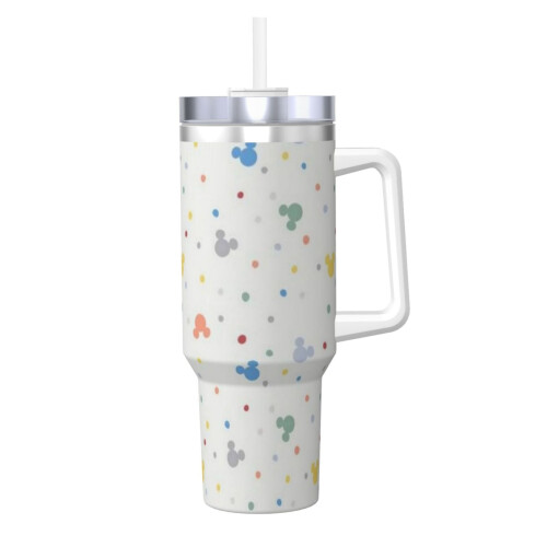 Εξατομικευμένο ποτήρι Mickey Mouse 40oz με λαβή και καλαμάκι - Κύπελλο ταξιδιού από