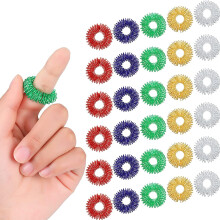30 stuks sensorische vingerringen met nopjes, set vingerringen/acupressuurringen met nopjes voor tieners en volwassenen, stille stressverlichter en