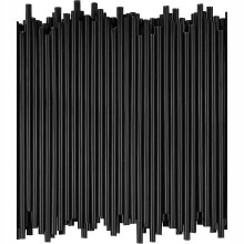 Nvzi-a Comfortable Packaging [1000 pieces] 8.3 inch coffee and cocktail mixer/straw disposable plastic sipping stirrer - black
