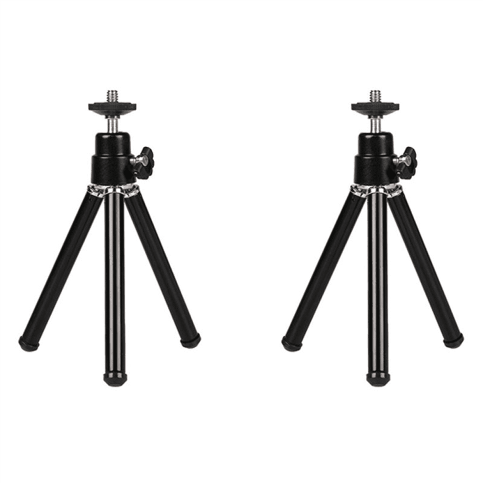 2X Lightweight Mini Portable Tripod Adjustable Mini Tripod Aluminum Alloy For Camera Projector Black 9464372851256