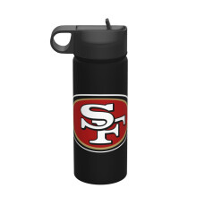 SF49ers Izolovaná nerezová láhev na vodu 18 oz, přenosný nepropustný hrnek s brčkem, vhodný pro sport a cestování