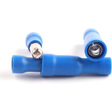 5/10/25PCS Conectores de cable de audio de PVC Terminales de crimpado aislados 22-16AWG para aislamiento eléctrico (Blue MPD FRD, 10PCS)