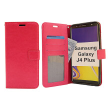 Crazy Horse Pung kompatibel med Samsung Galaxy J4Plus (J415FN/DS) Pink