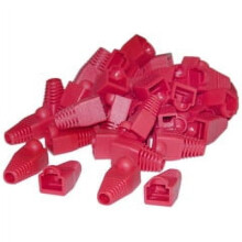 [Verpakking van 2] RJ45 trekontlastingshoezen, rood, 50 stuks per zak