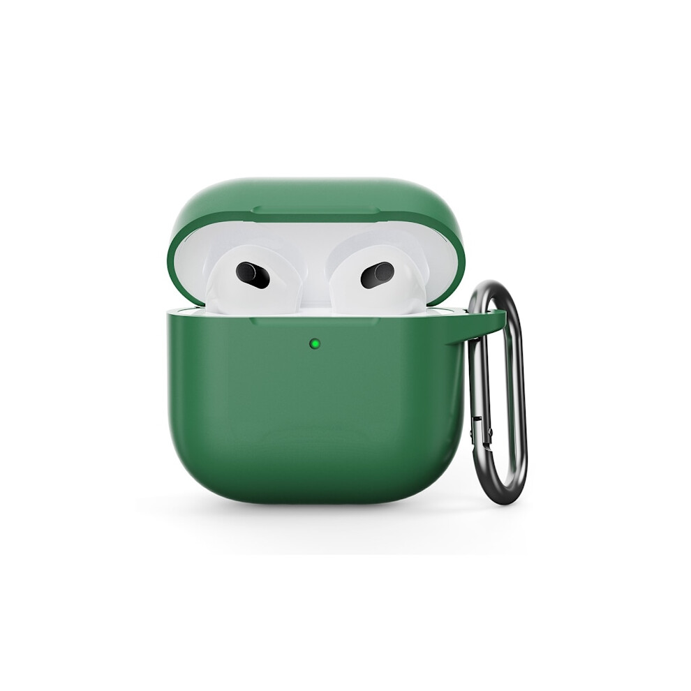 Silicone Case With Carabiner Compatible With Apple Compatible With Airpods 4 Green 9464372852369