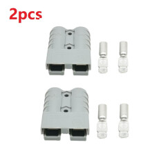 Conector de alimentación de batería con terminal de enchufe de 50 A, color negro, gris y rojo (2 unidades)