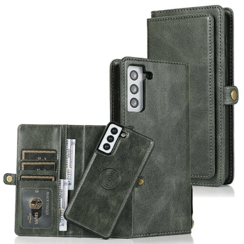 Kompatibel med Samsung Galaxy S21 - Practical2-1Wallet-etui, sort 2