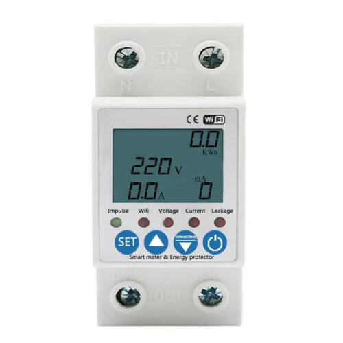 Διακόπτης μέτρησης γκράφιτι 63A Wifi Smartphone Control Circuit Breaker63A Ασύρματος μετρητής