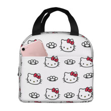 Hello Kitty Tragbare, isolierte Lunchtasche aus Aluminiumfolie, wasserdicht und dickwandig, geeignet für Büro, Picknick, Strand und Reisen